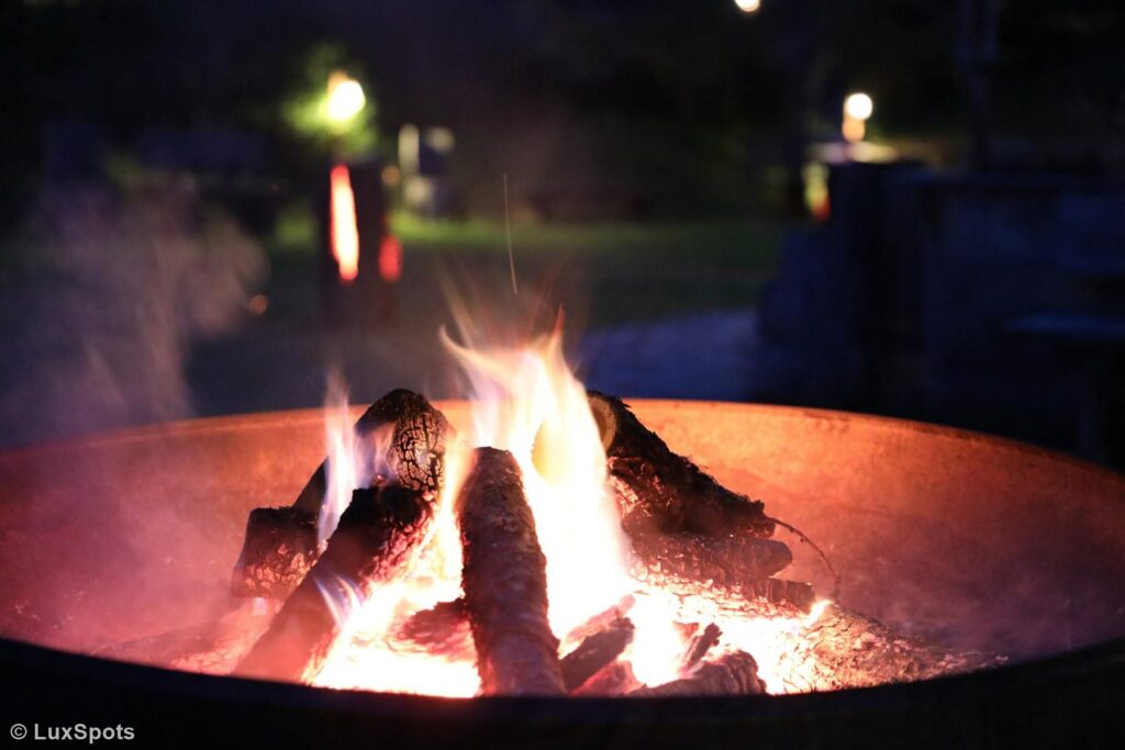 Feuerschale vor dem Gannerhof in Osttirol